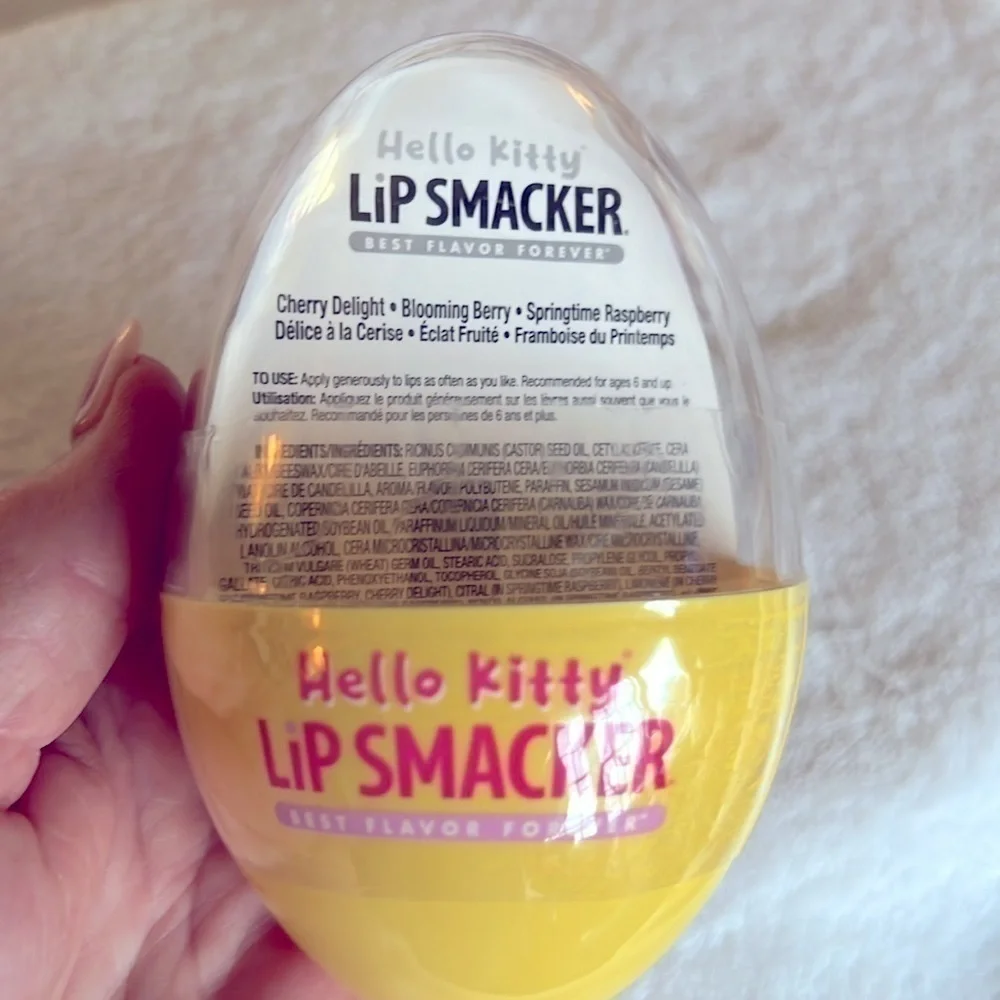 Limited Hello Kitty Easter Basket Egg Lip Smacker Balm Trio Springtime lip gloss